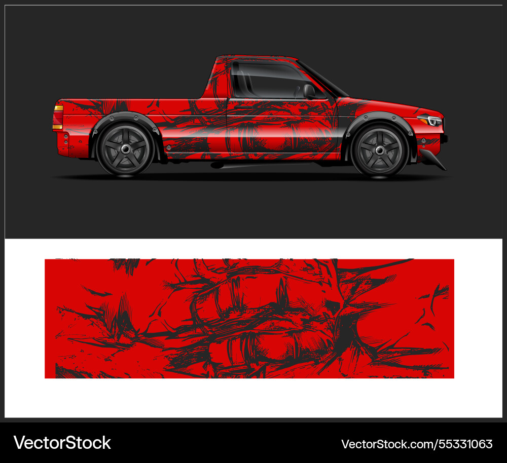 Sport vehicle wrap design Vector Image