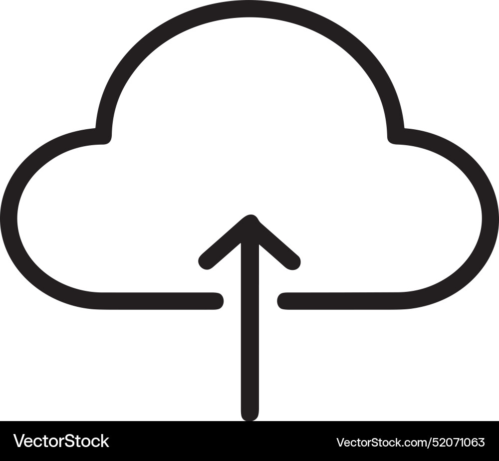 Upload outline icon symbol image Vector Image