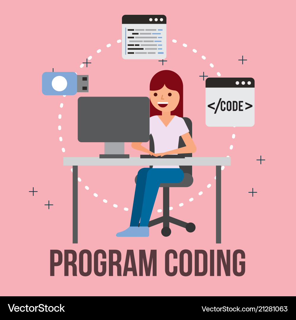 Website der Programmcodierung Website der Programmcodierung vektorbild