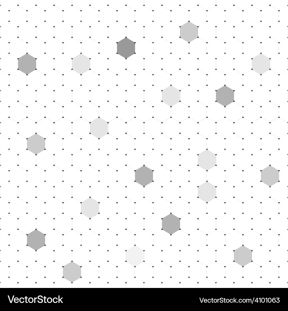 White Hexagon Pattern Background vector image