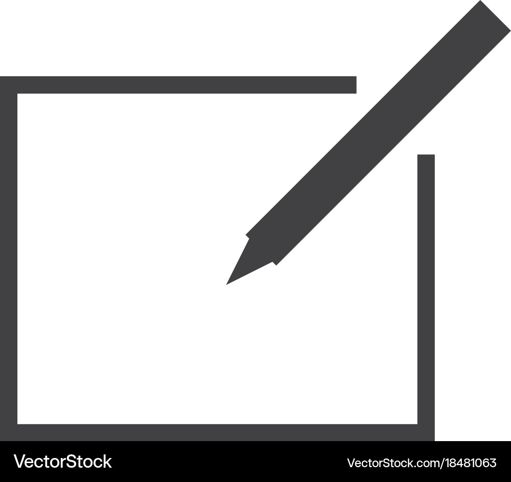 Write icon line style vector image