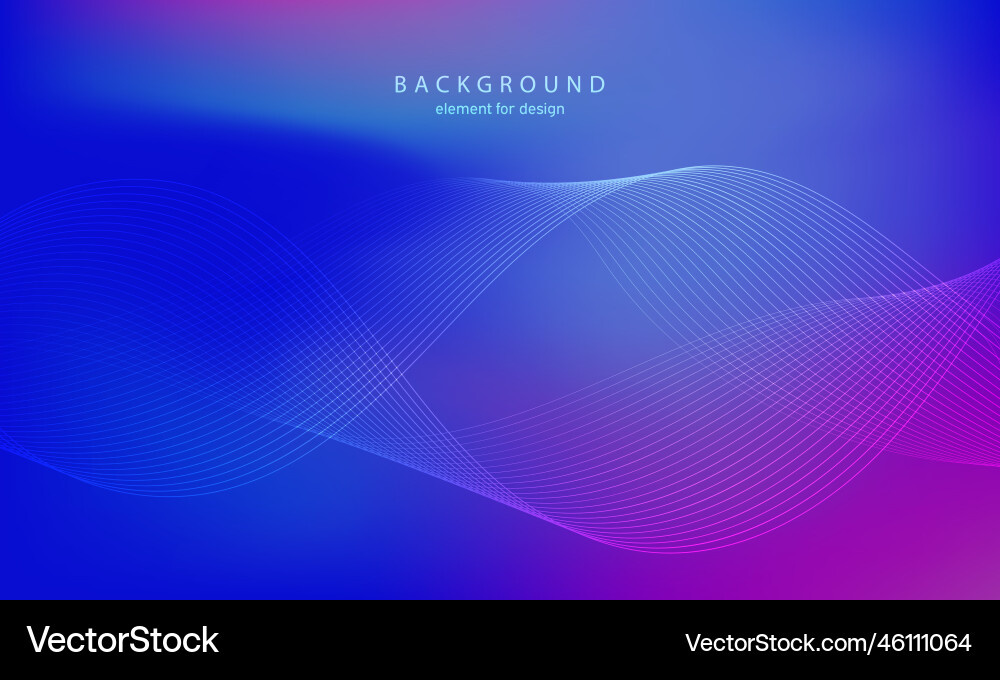 Abstract gradient background wave element Abstract gradient background wave element vector image