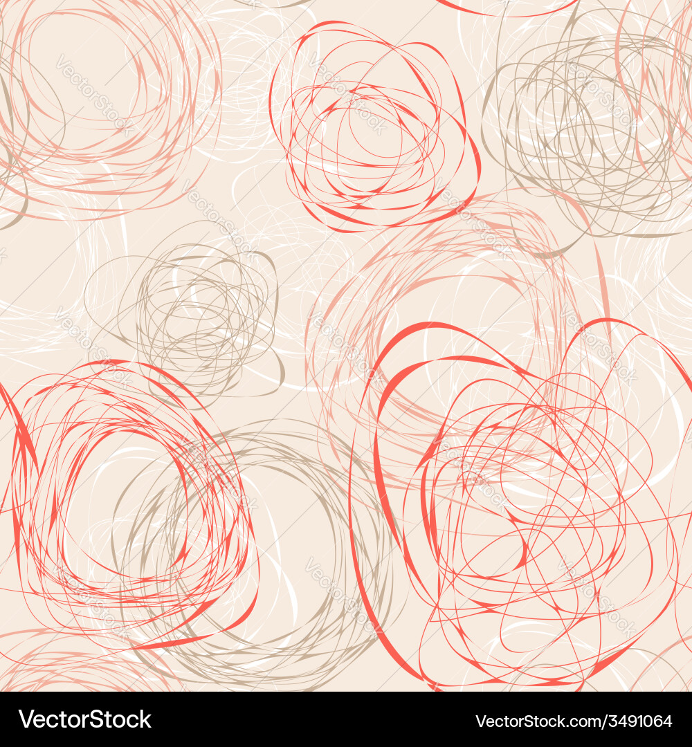 Abstract seamless pattern with scribbles vector image
