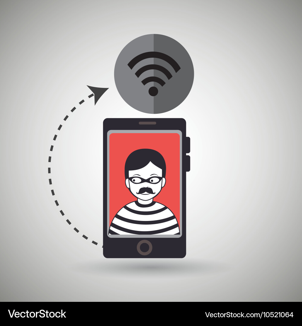 Cellphone hacker app icons Vector Image
