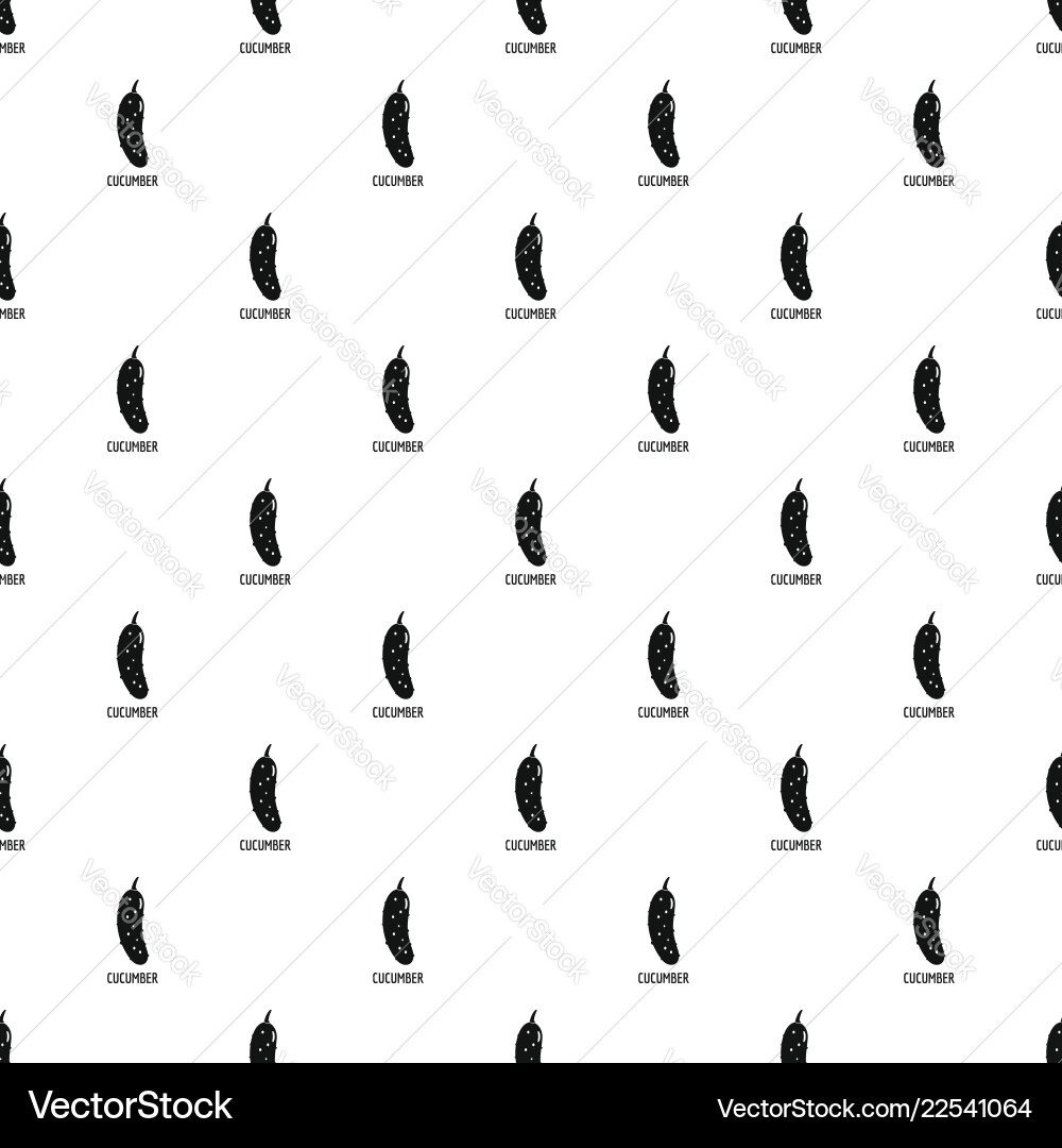 Cucumber pattern seamless vector image