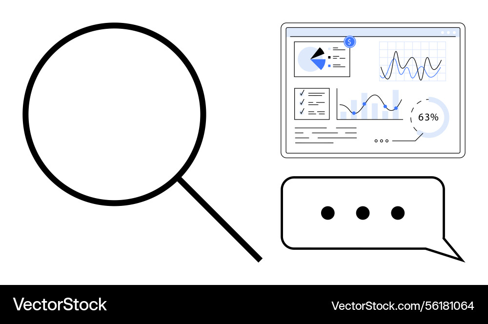 Data analysis and visualization concept Data analysis and visualization concept Vector Image