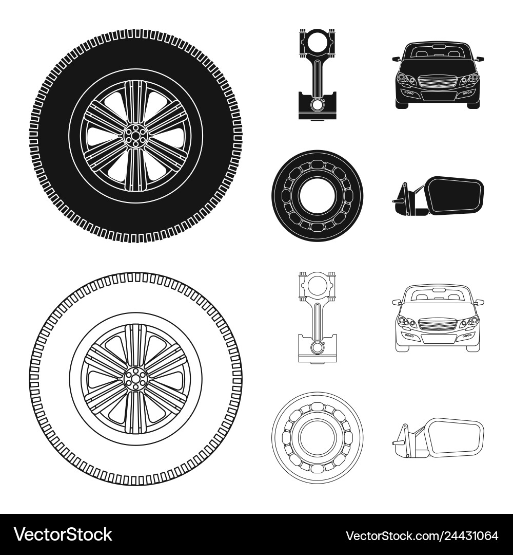 Design of auto and part logo set Design of auto and part logo set Vector Image