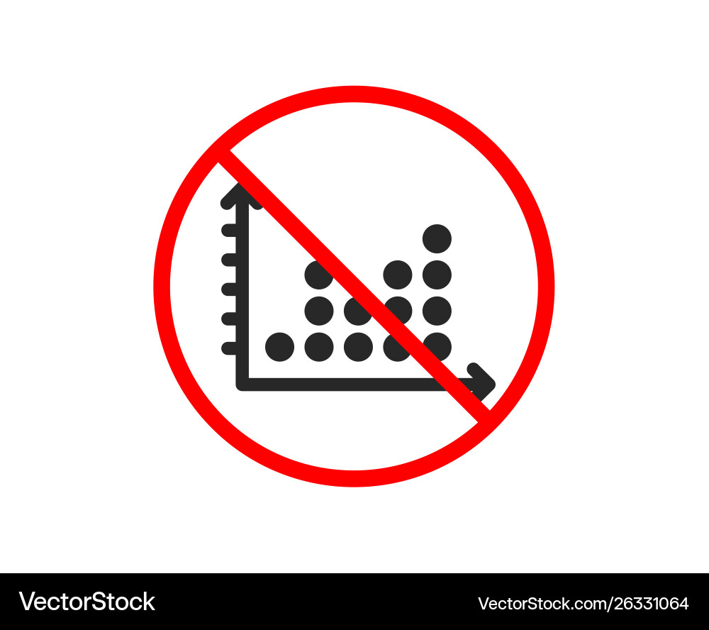Dot plot graph icon presentation chart sign Dot plot graph icon presentation chart sign vector image