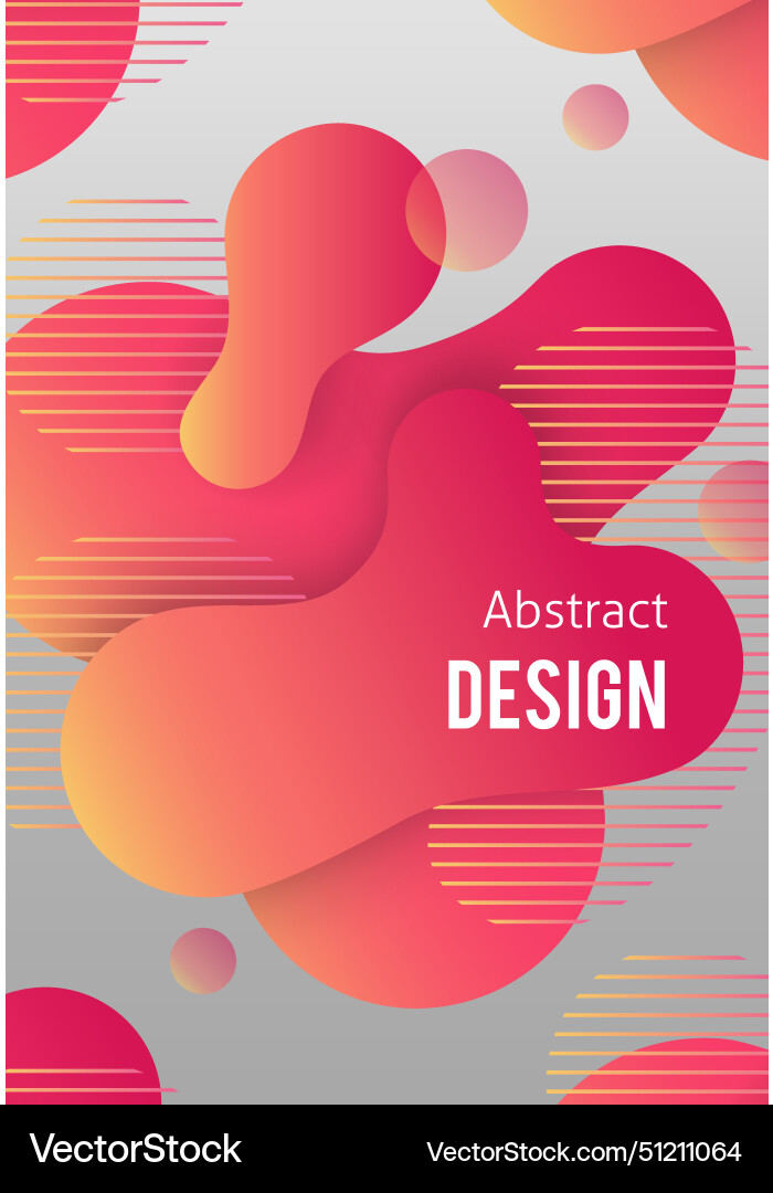 Dynamic form poster red and orange background Dynamic form poster red and orange background vector image