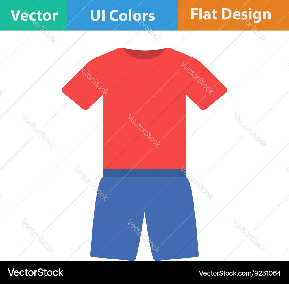 Flat design icon of fitness uniform Vector Image