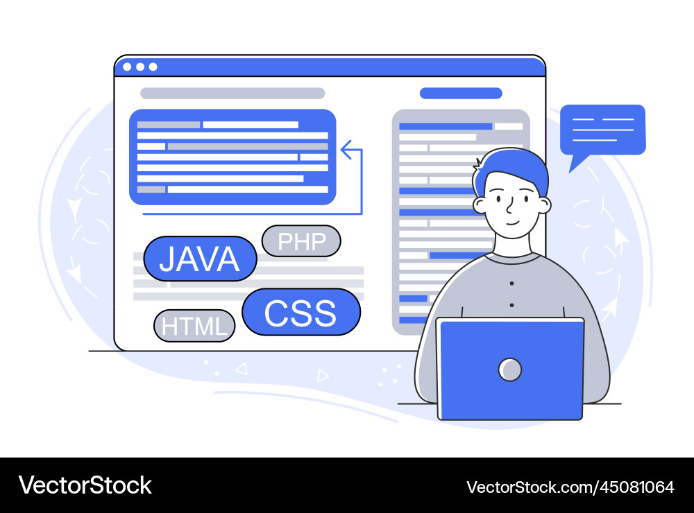 Programming languages concept Programming languages concept vector image