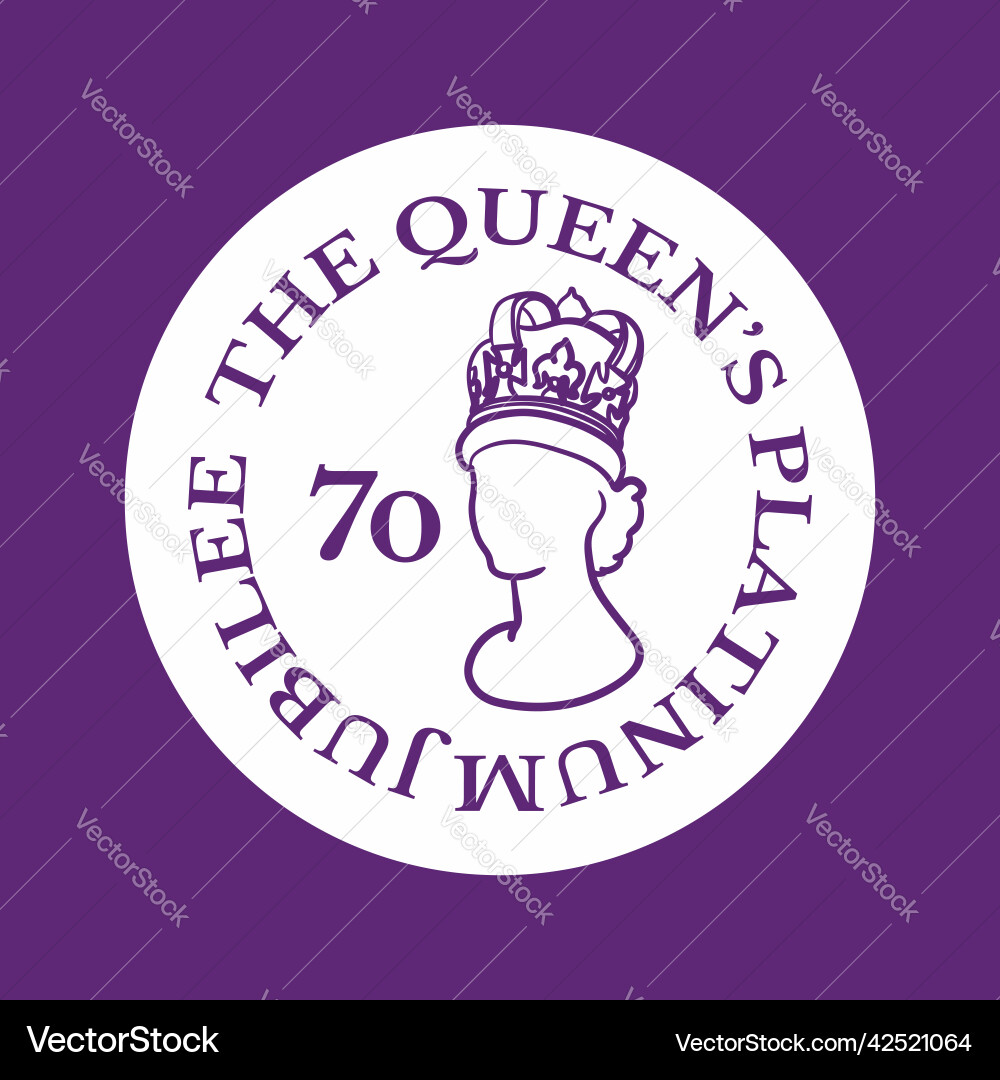 Queens Platin Jubiläumsfeier Plakat Queens Platin Jubiläumsfeier Plakat vektorbild