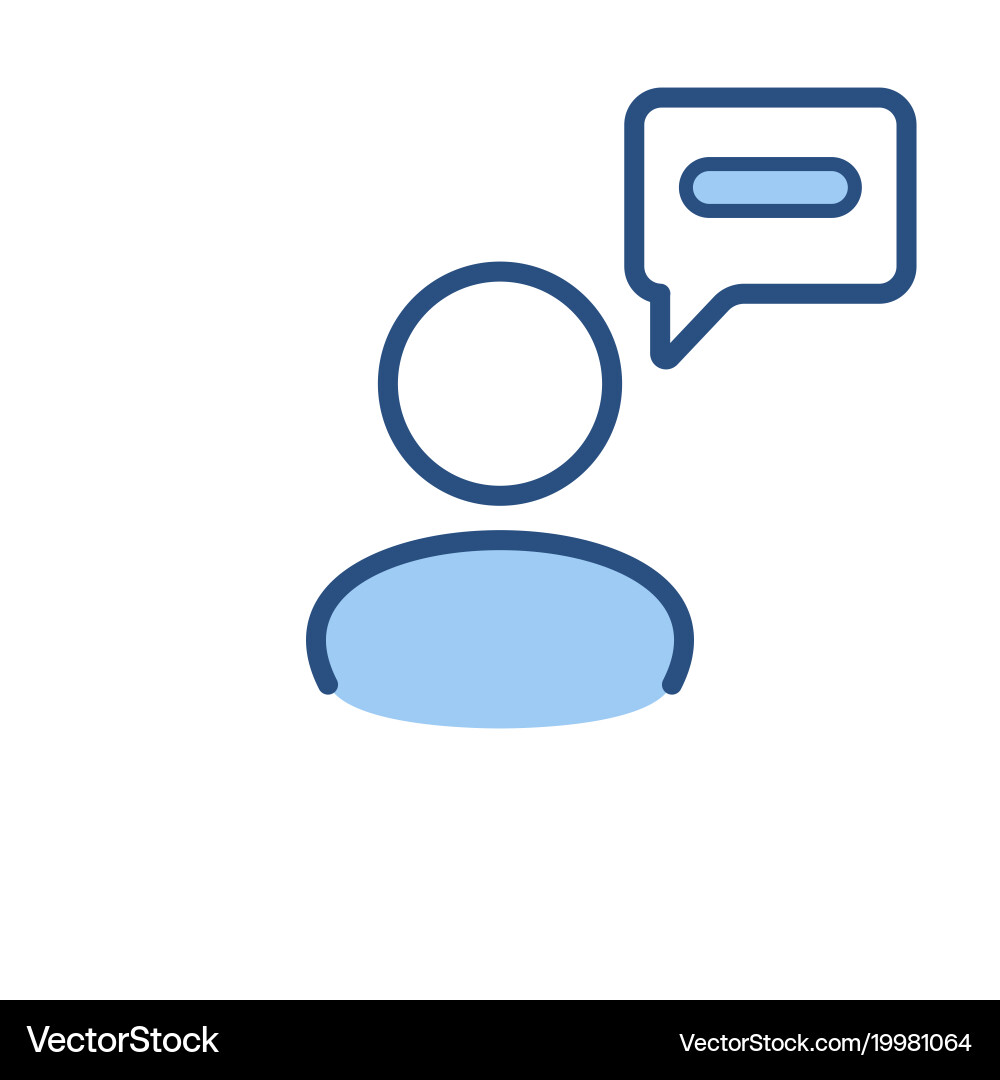 Speech bubble user icon communication Vector Image