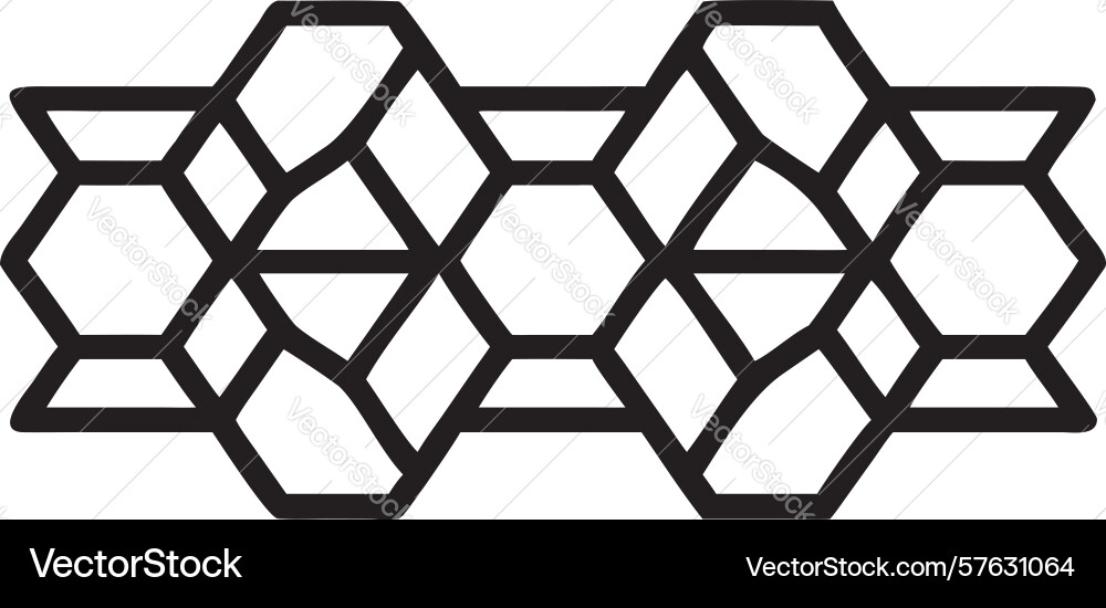 Stacked hexagonal geometric pattern abstract vector image