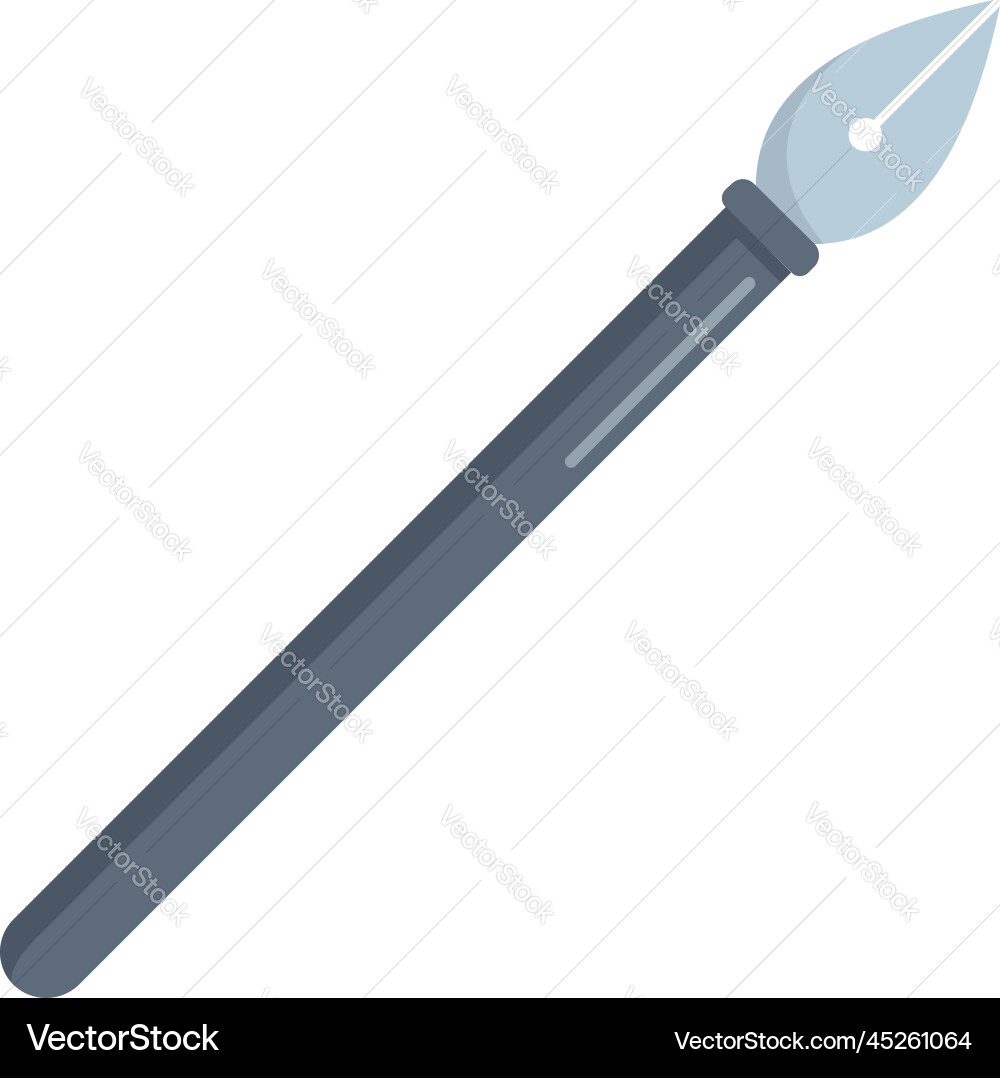 Steel nib icon flat web path Steel nib icon flat web path vector image