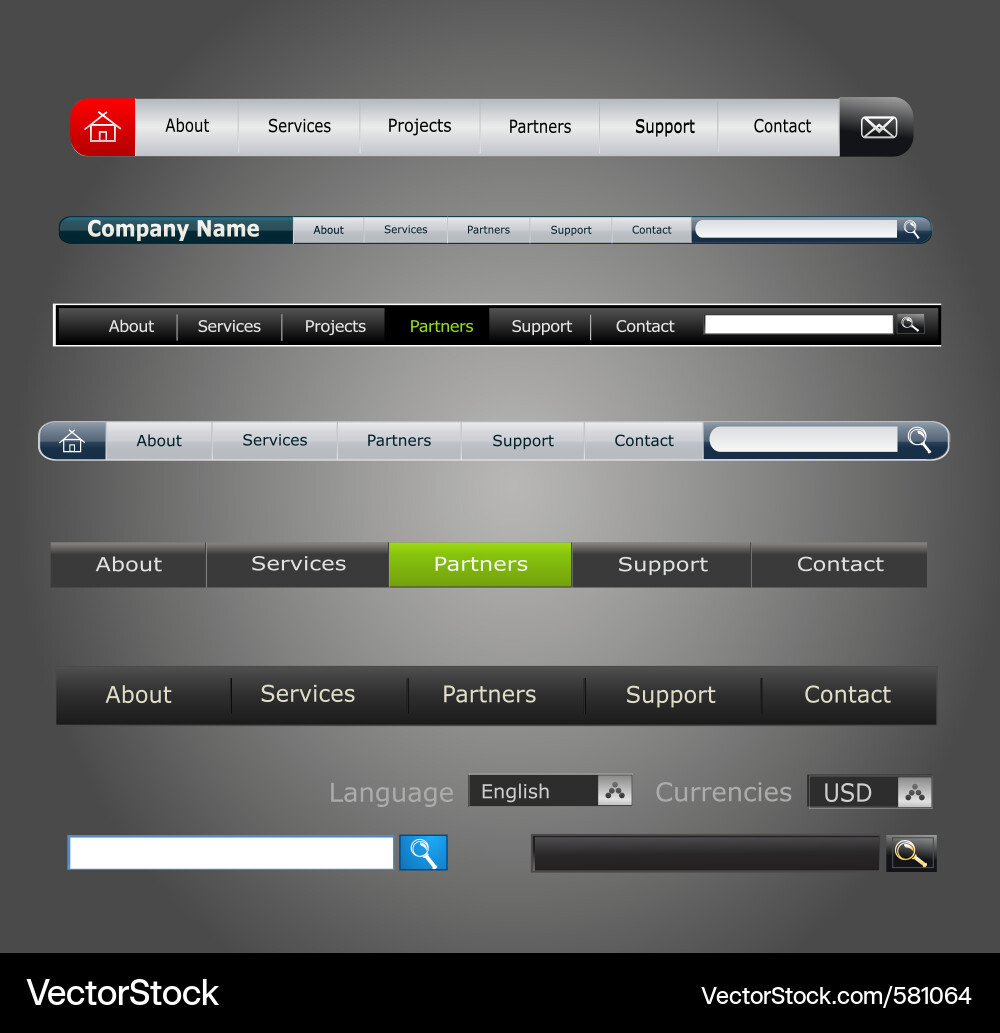 Website Elements & Icons vector image