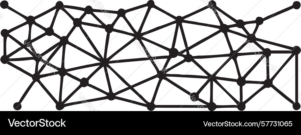 Abstract fragmented geometric network design Vector Image