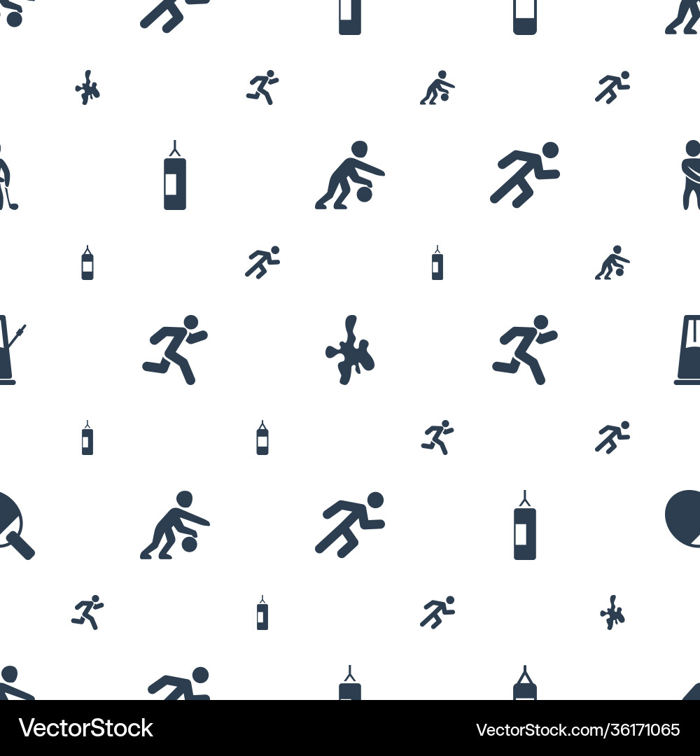 Action icons pattern seamless white background Vector Image