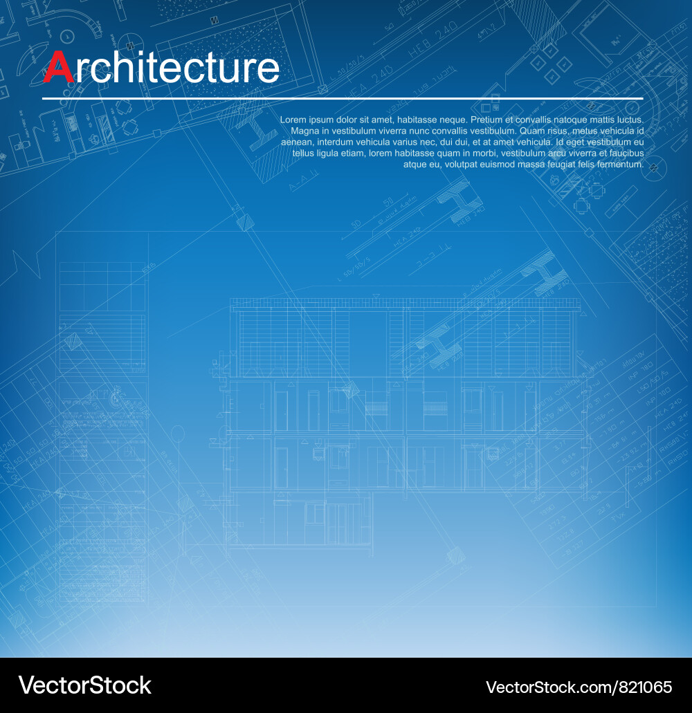 Architectural Blueprint Background vector image