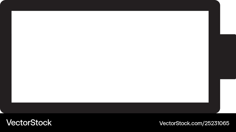 Battery icon in flat style for apps ui Battery icon in flat style for apps ui Vector Image