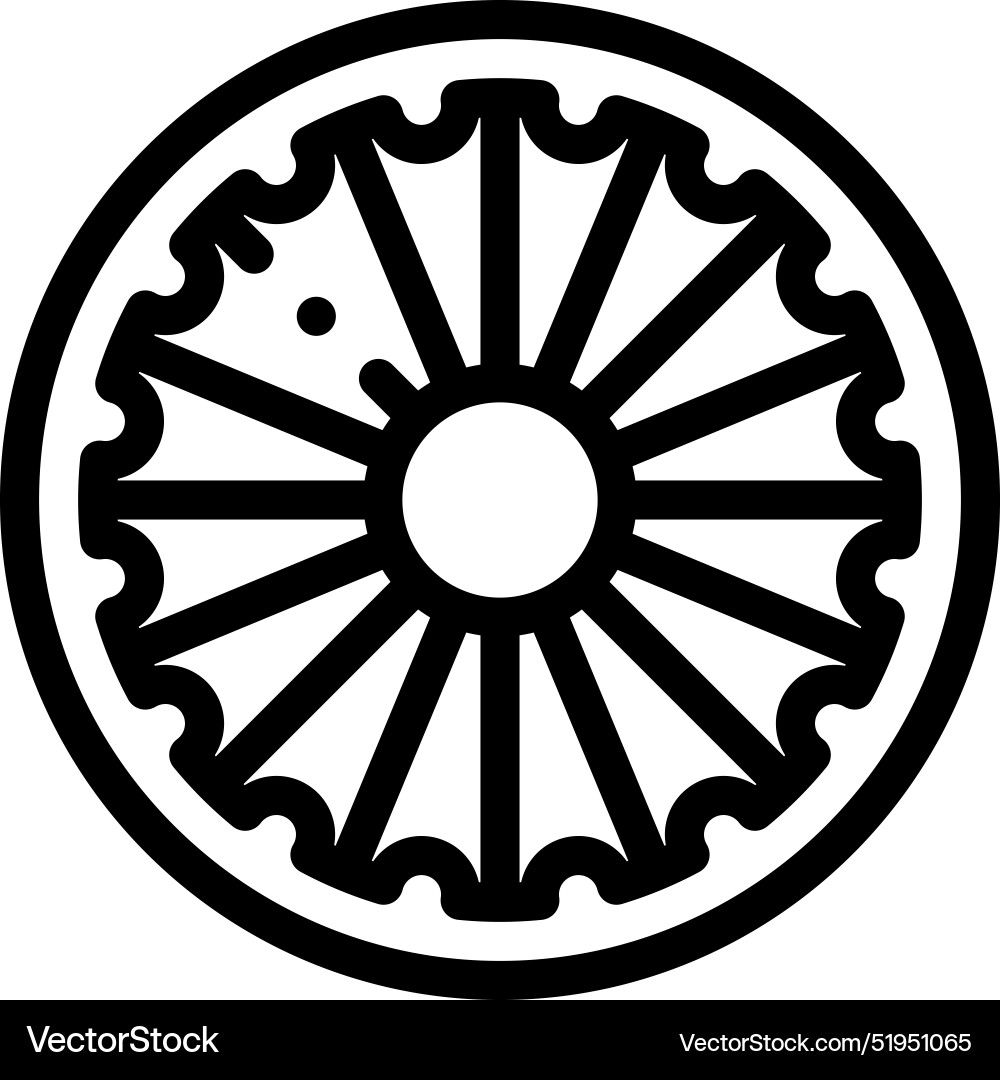 Chakra icon thin linear style design isolated Chakra icon thin linear style design isolated vector image