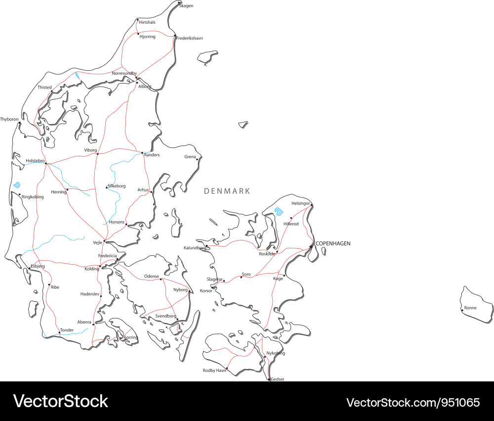 Denmark Map Outline Black White Royalty Free Vector Image denmark-map-outline-black-white-royalty-free-vector-image