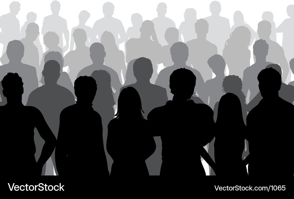 Dense Crowd Gathering Vector Image