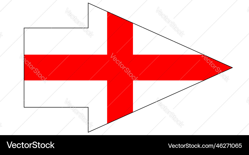 Flag of england pointer arrow Vector Image