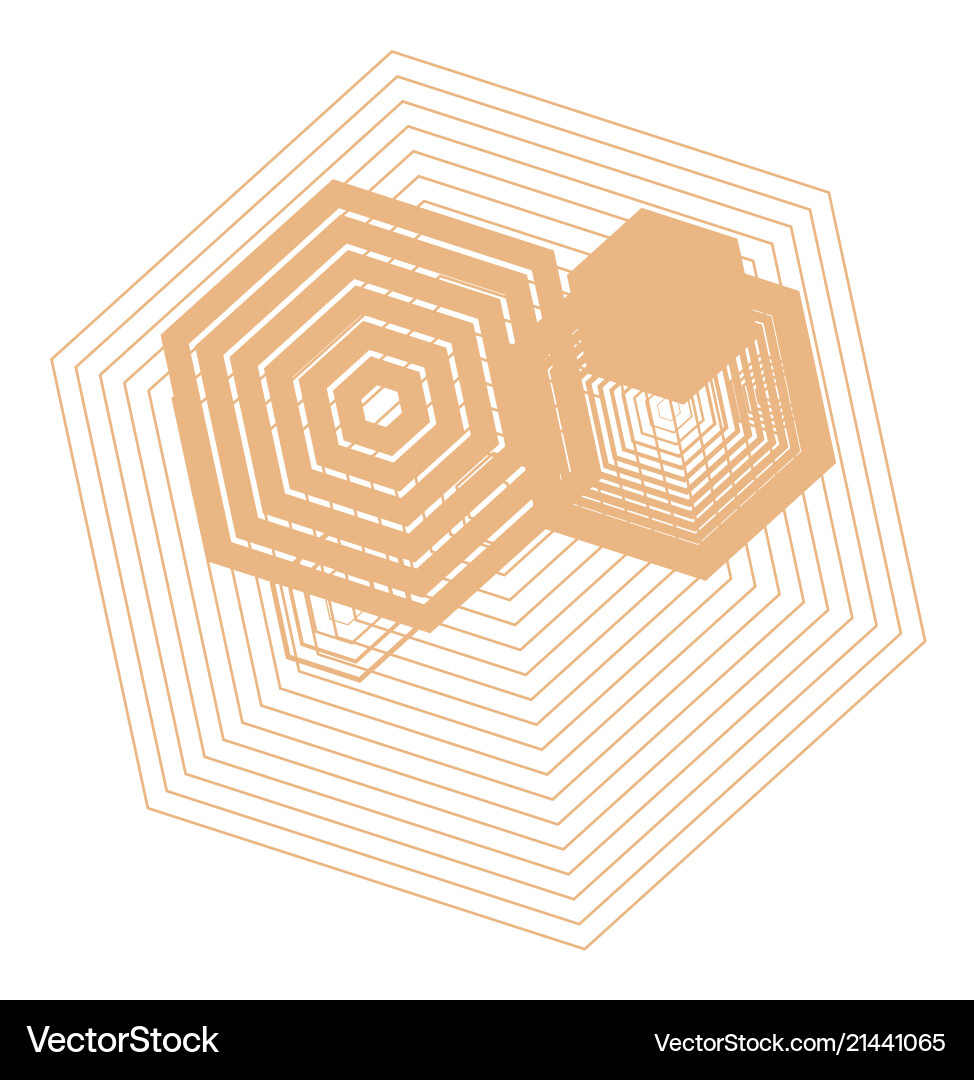 Geometric conceptual background hexagon pattern Vector Image