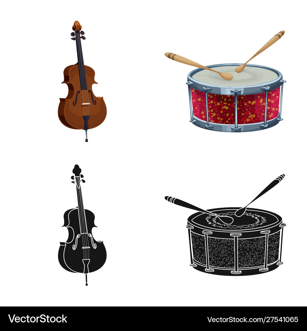 Isolated object music and tune sign set Vector Image