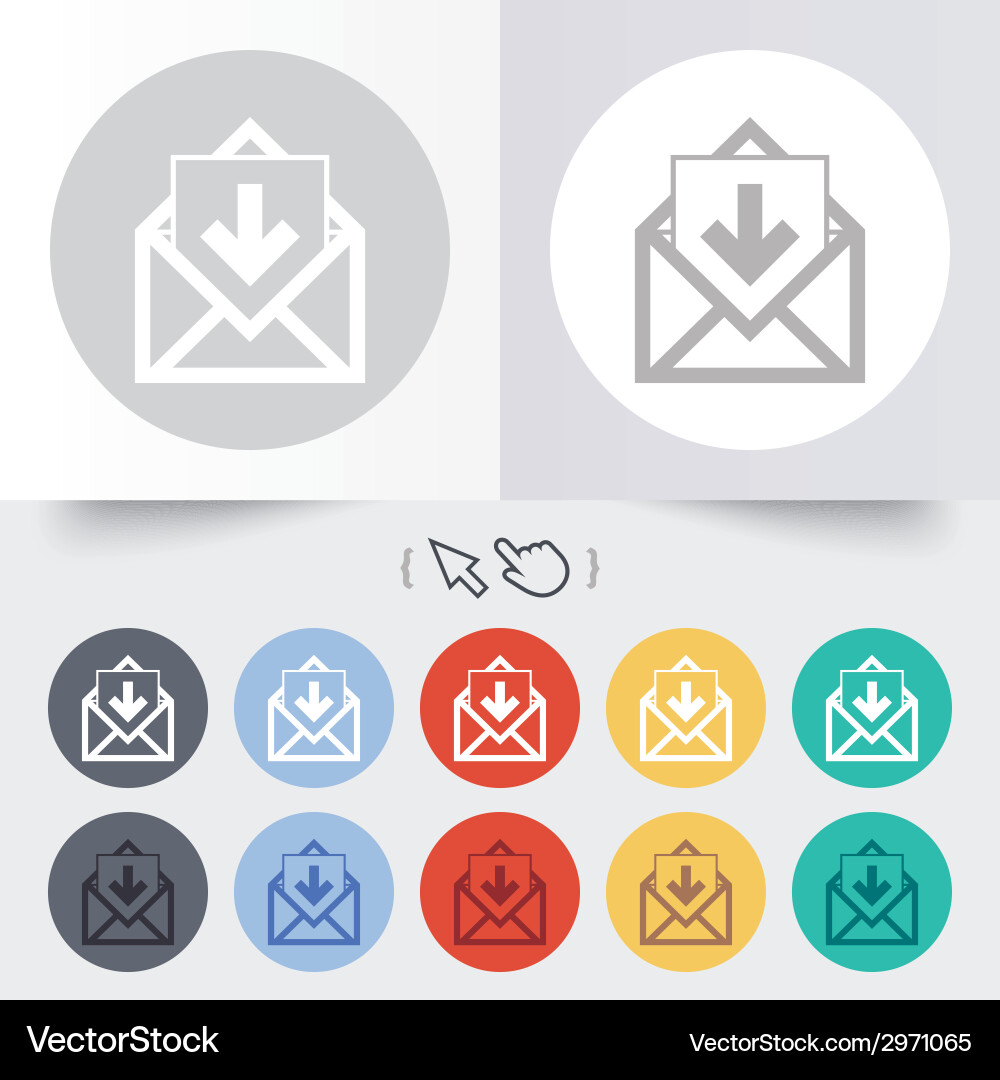 Mail icon envelope symbol inbox message sign Vector Image