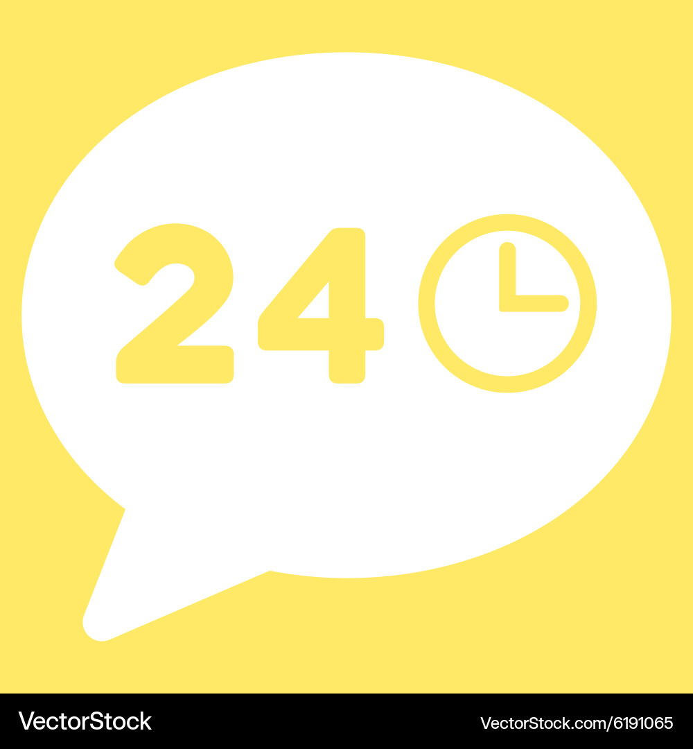 Message hours icon vector image