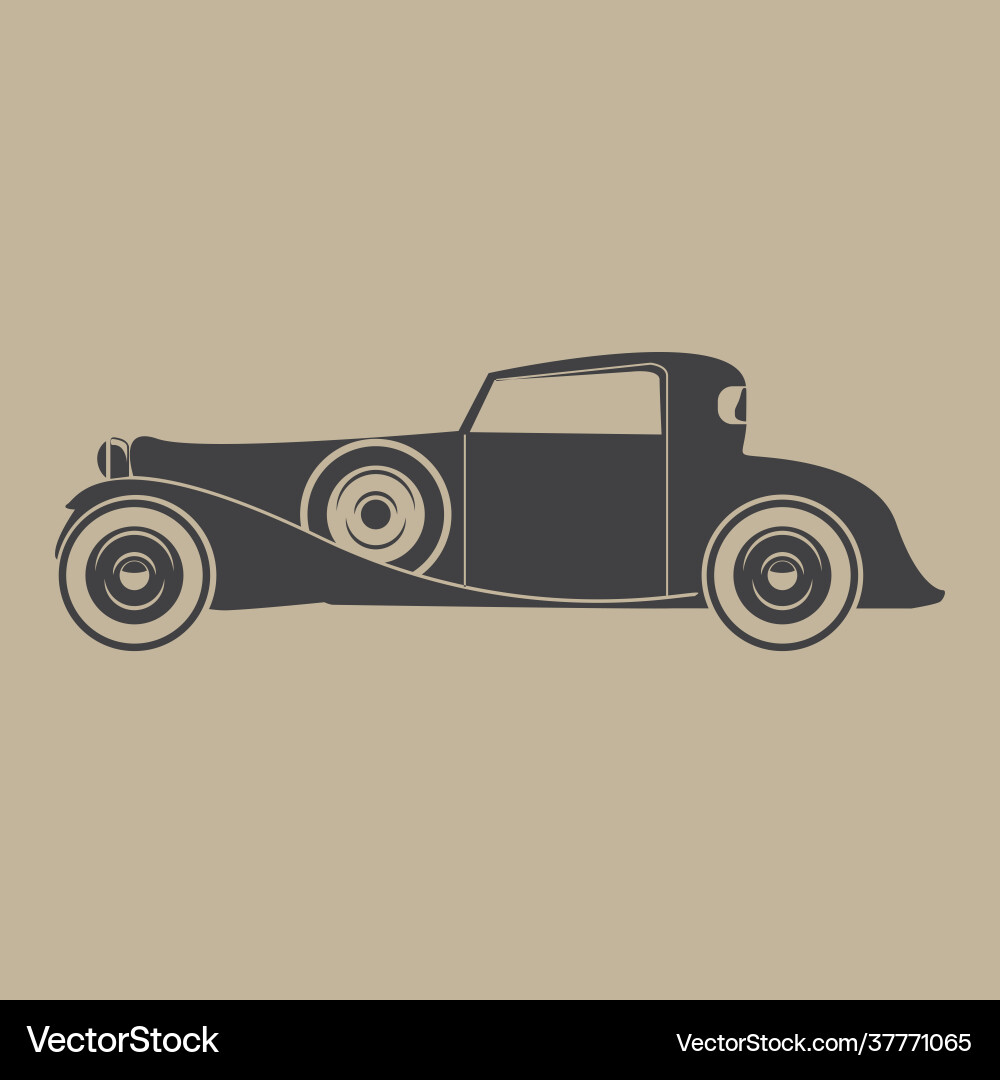 Muscle Classic oder Retro Auto Seitenansicht flach Muscle Classic oder Retro Auto Seitenansicht flach vektorbild