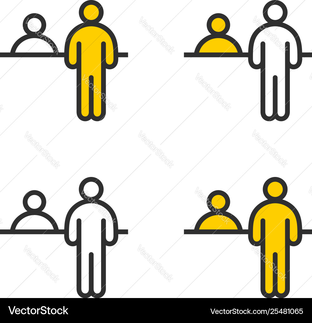 Passport document check-in at counter Vector Image