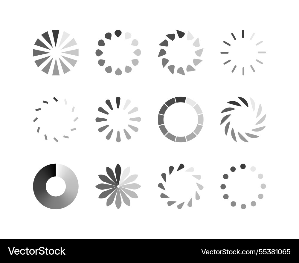 Sammlung Ladebar Status-Icon-Set geladen Sammlung Ladebar Status-Icon-Set geladen vektorbild