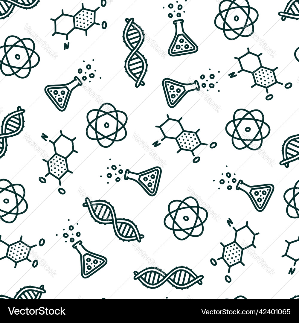 Seamless pattern with scientific objects Seamless pattern with scientific objects vector image