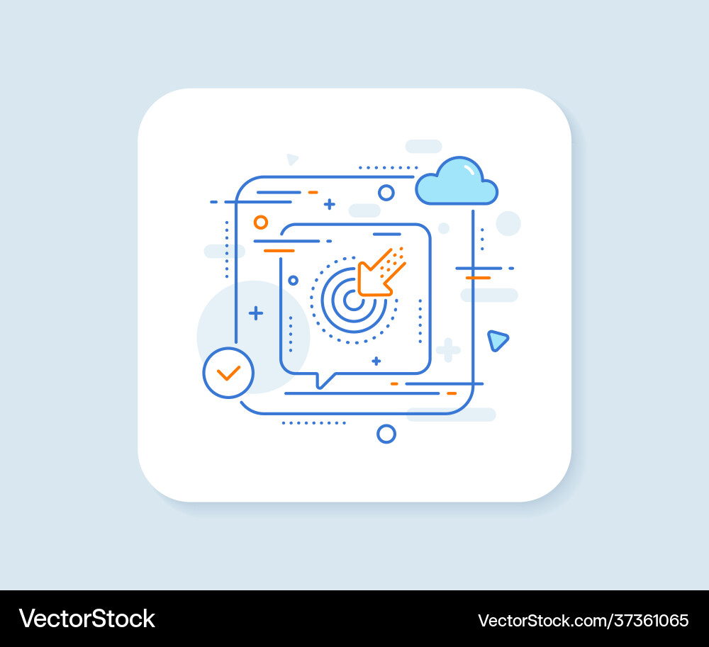 Targeting line icon result arrow sign traffic Targeting line icon result arrow sign traffic vector image
