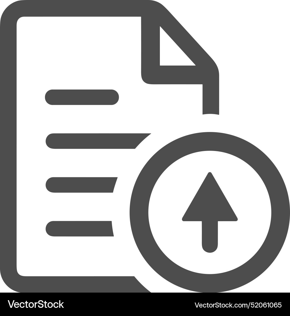 Upload outline icon symbol image Vector Image