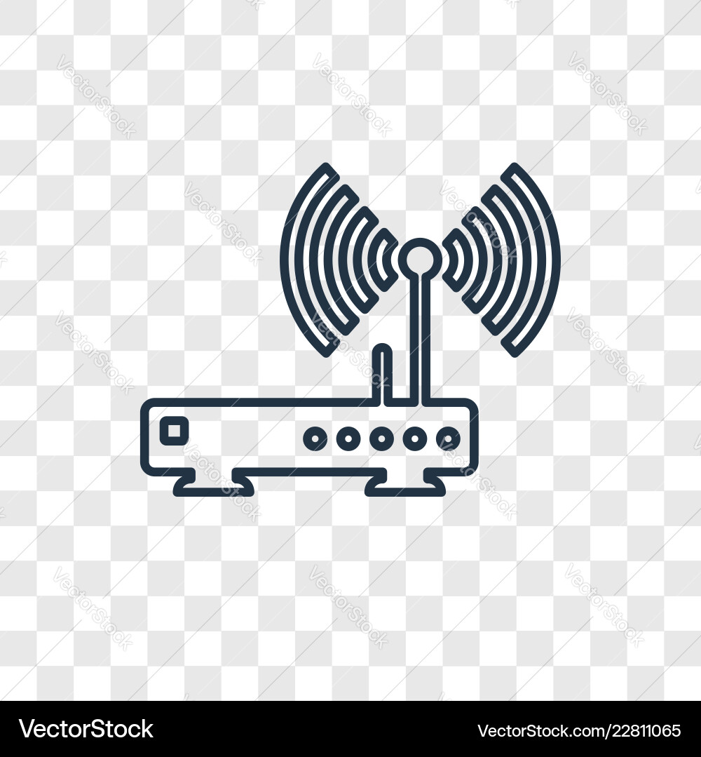 Wifi router concept linear icon isolated Wifi router concept linear icon isolated vector image