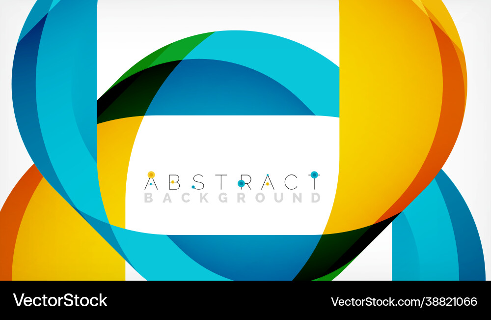Abstract square shape with overlapping waves Vector Image