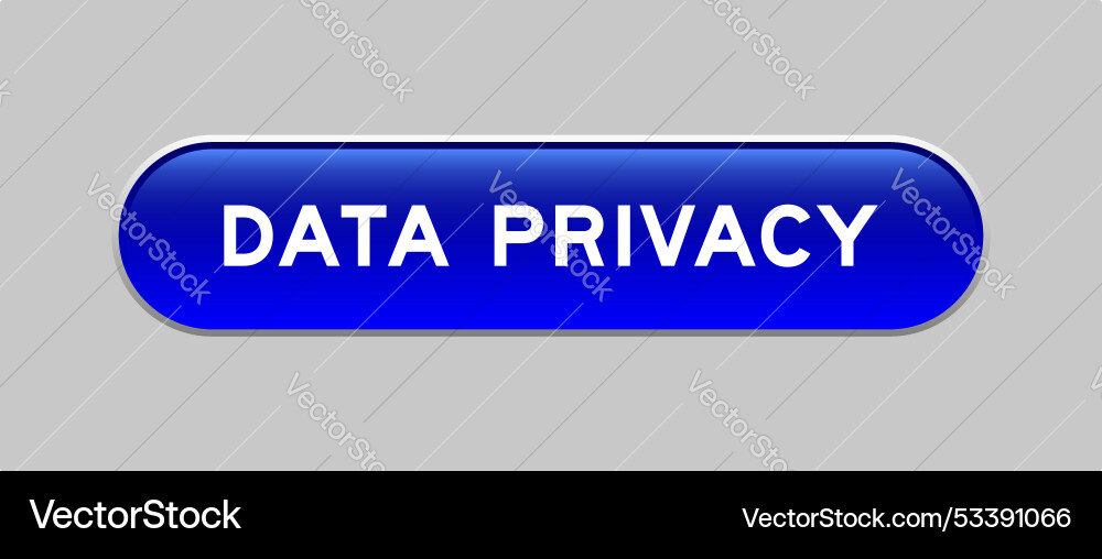 Blue color capsule shape button with word data Blue color capsule shape button with word data Vector Image