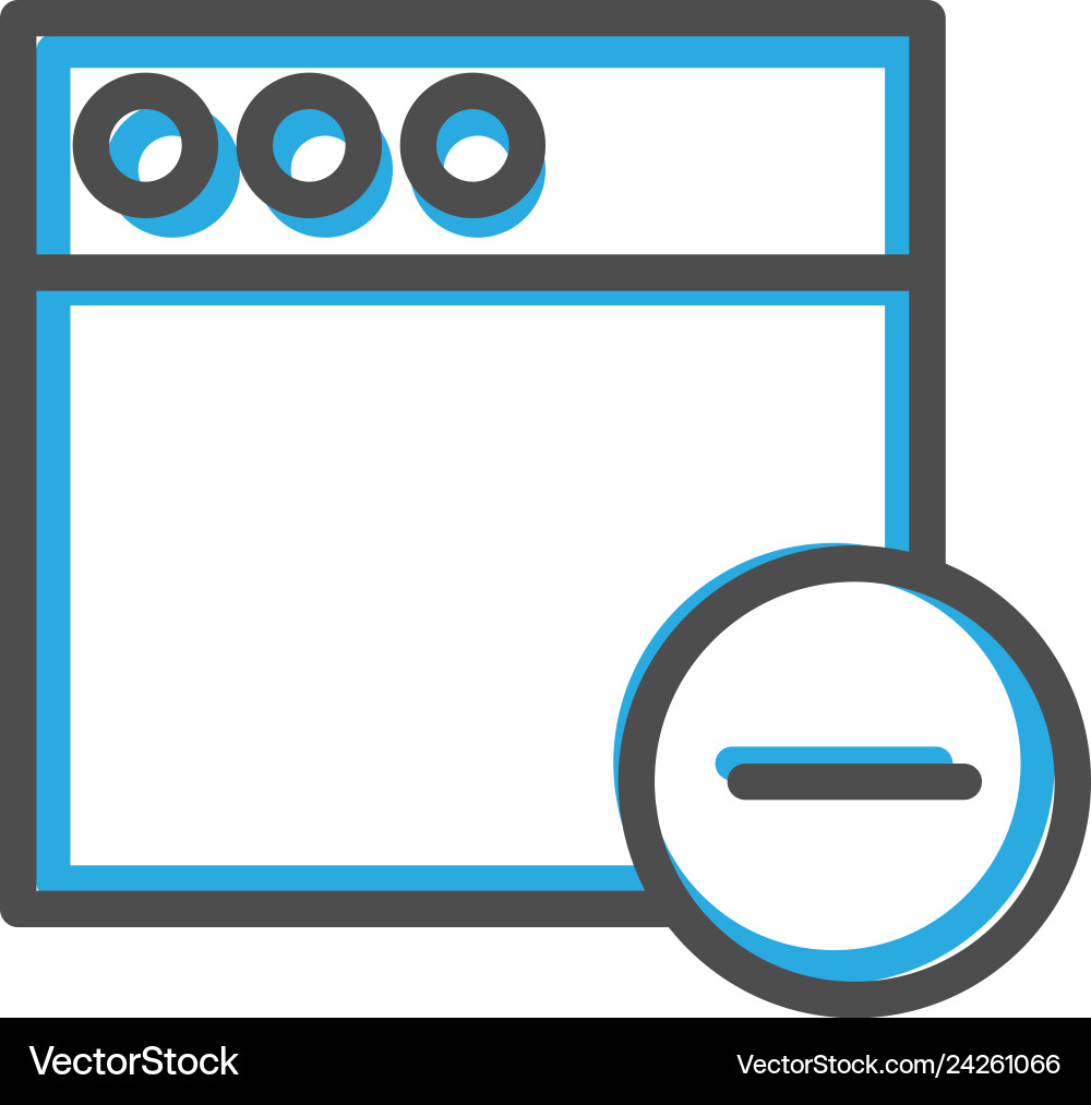 Browser icon design interaction line Browser icon design interaction line vector image