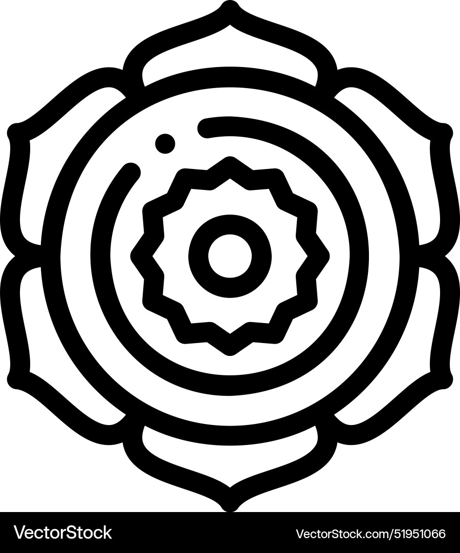 Chakra icon thin linear style design isolated Chakra icon thin linear style design isolated vector image