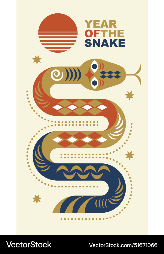 Chinese happy new year 2025 of the snake Chinese happy new year 2025 of the snake vector image