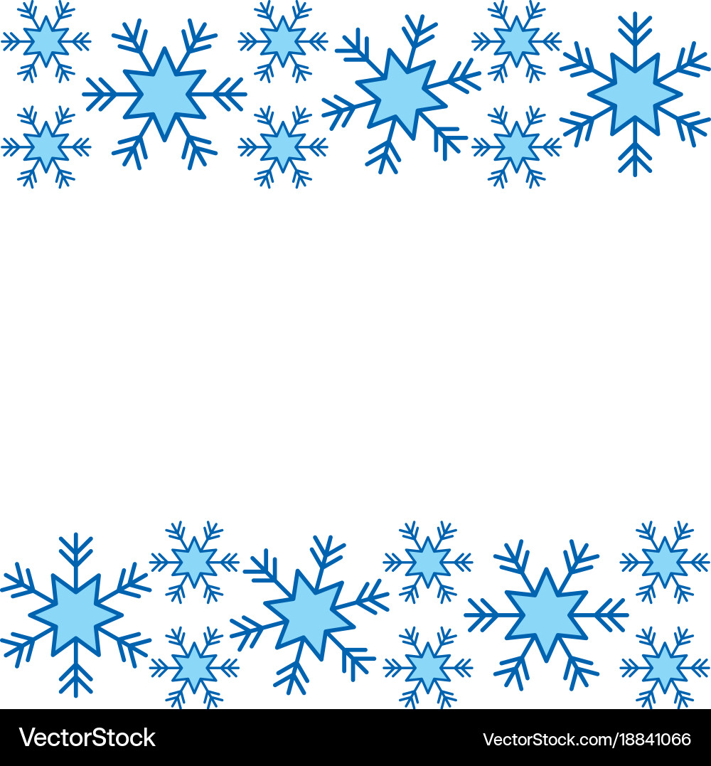 christmas-border-snowflake-winter-design-vector-image