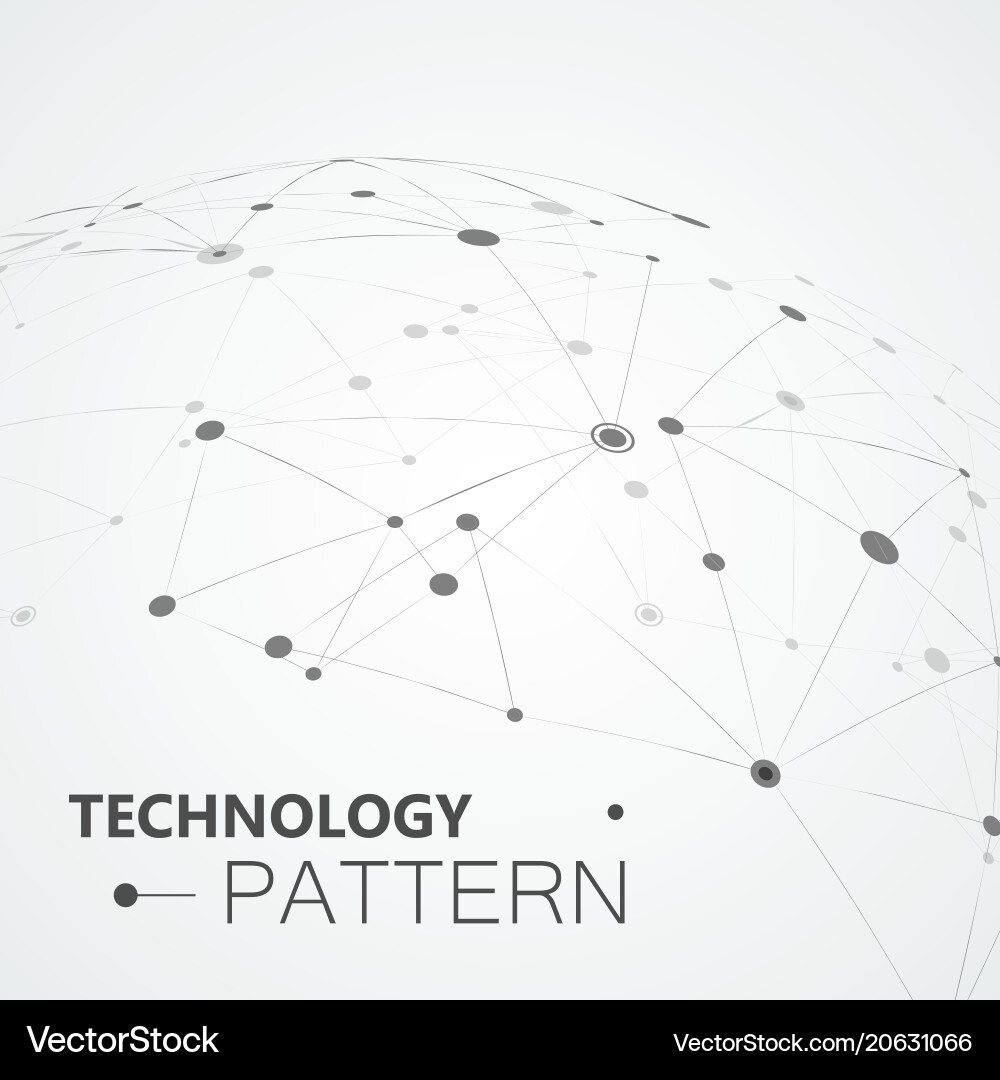 Compound lines and dots connected science vector image