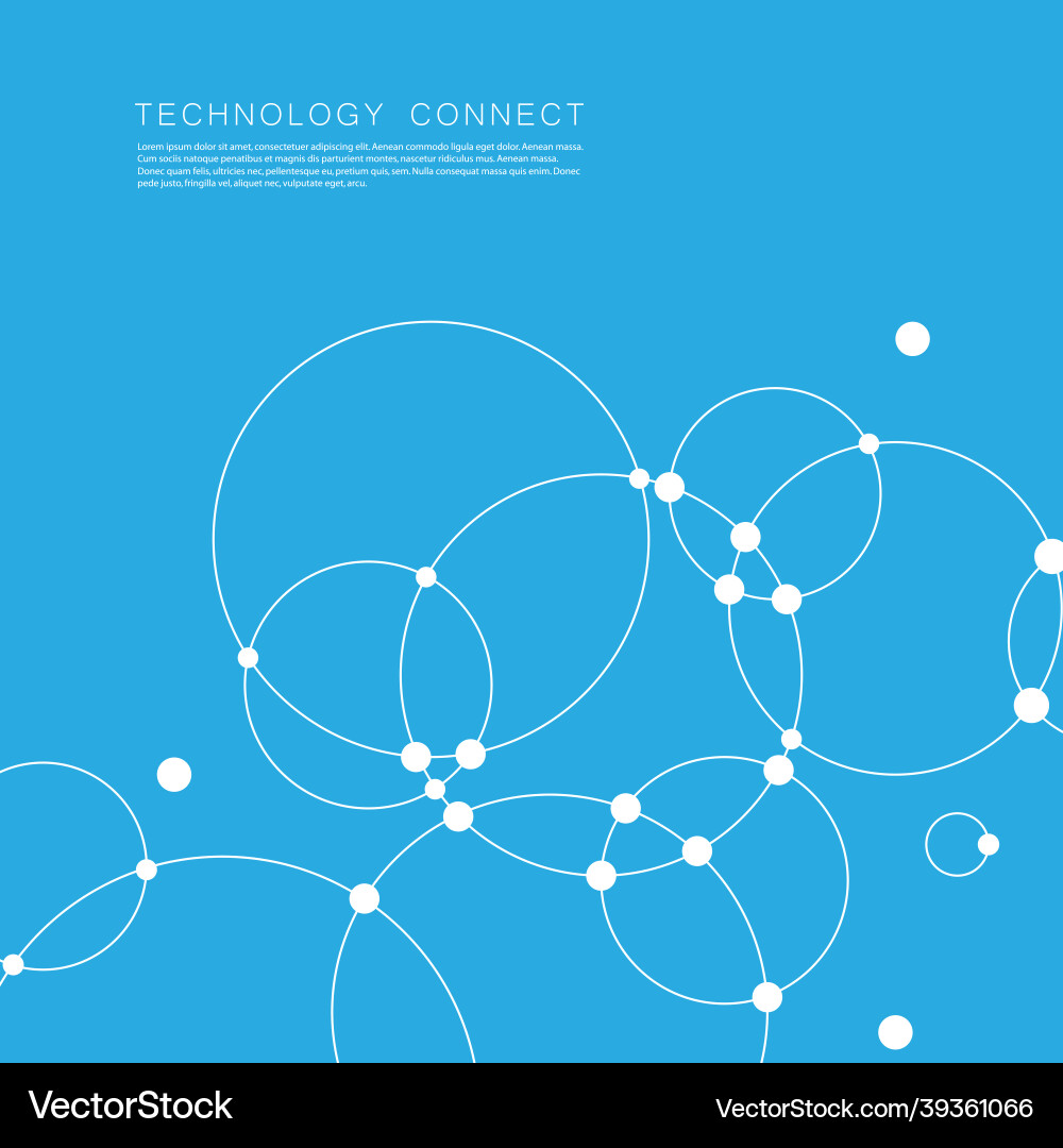Dots and circles connect background Dots and circles connect background vector image