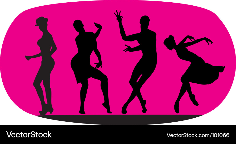 Dynamic Dance Performance Vector Image