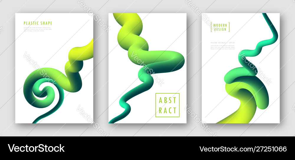 Flyers with abstract fluid gradient shapes Flyers with abstract fluid gradient shapes vector image