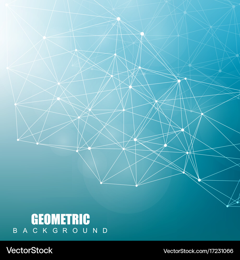 Geometric abstract background with connected line Vector Image